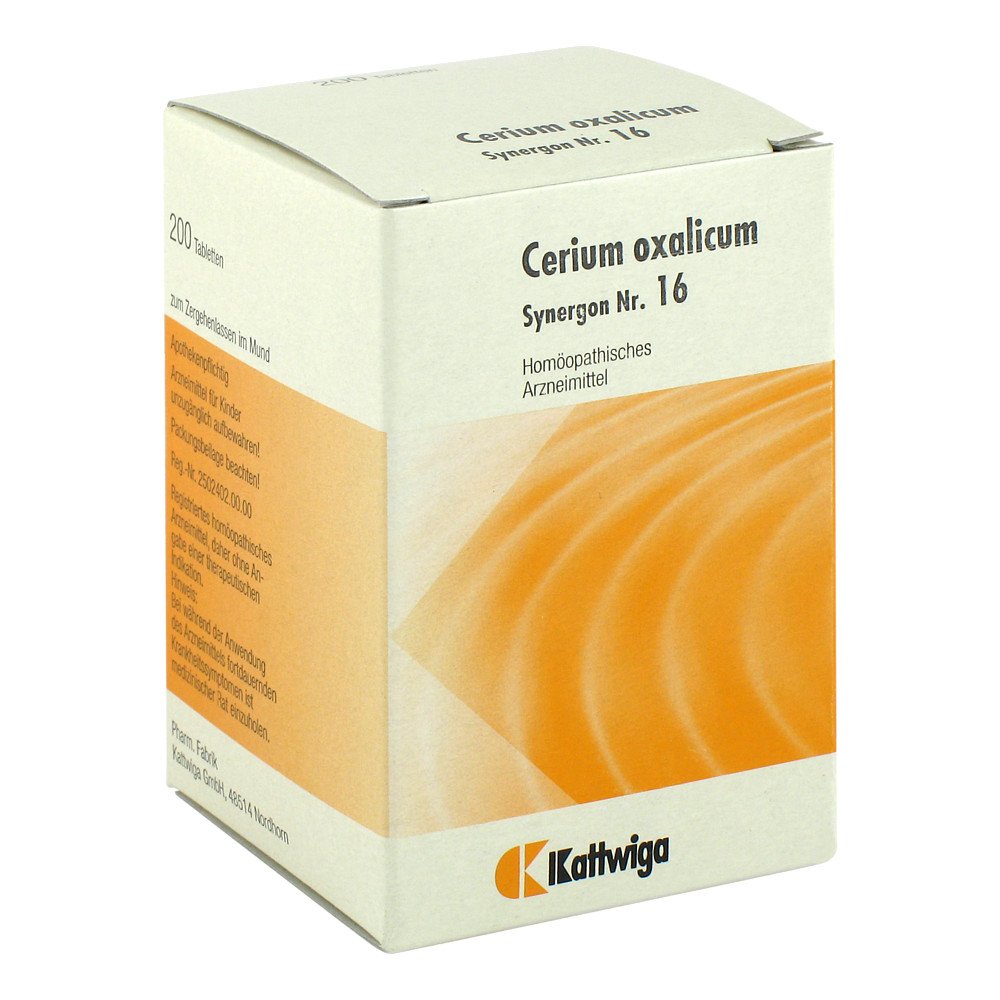Kattwiga Arzneimittel GmbH Synergon 16 Cerium oxalicum Tabletten 04905809