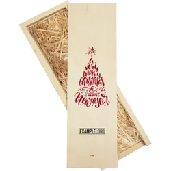 Geschäftliche Weinkisten zu Weihnachten im Design "Weinkiste: Wörterbaum" individuell gestalten