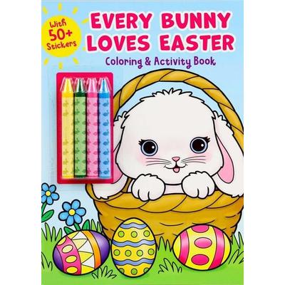 Every Bunny Loves Easter Coloring & Activity Book with 4 Crayons and 50+ Stickers, von Editors of Silver Dolphin Books, Silver Dolphin Books,