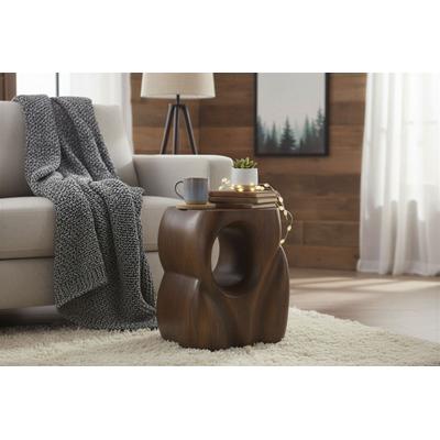 Beistelltisch SIT "Nairobi aus Mango massiv mit offenem Fach", braun, B:36cm H:41cm T:26cm, Mango massiv, Tische, Beistelltisch, Extravagante Form mit offenem Fach aus Mango massiv