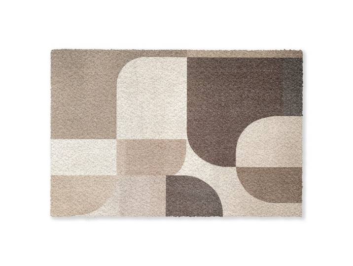 FUSSMATTE Geometrisch - Gewebte Struktur - Modern Fußabtreter 90x60 cm