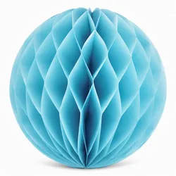 Creativery 1 Wabenball 30cm Papierkugeln Honeycomb Pompons Hängedeko Partydeko Dekoball Hellblau
