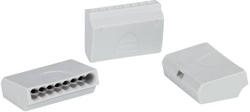 HellermannTyton Verbindungsklemme starr: 0.5-1.5mm² Polzahl: 8 HECE-8X1.5-PA-GY-75 Grau