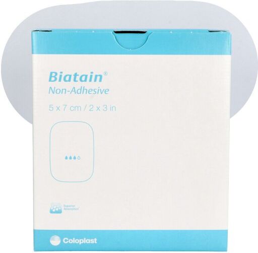 Biatain Schaumverband 5x7 cm nicht haftend 10stk