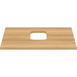 Ideal Standard i.life B Waschtischplatte, mit Ausschnitt, kombinierbar mit einem Schale, 602x507x18mm, T5409NX, Farbe: Eiche Natur