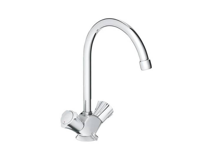 Grohe Küchenarmatur Costa L, Zwei Griffe, Niederdruck, Kettenhalteröse