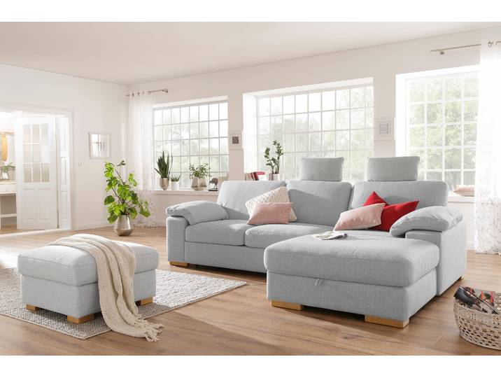 Sofa-Kopfstütze GOODPRODUCT Ventura , silber, B:60cm H:51cm T:12cm, Holzwerkstoff, Kopfstützen, Sofa-Kopfstütze