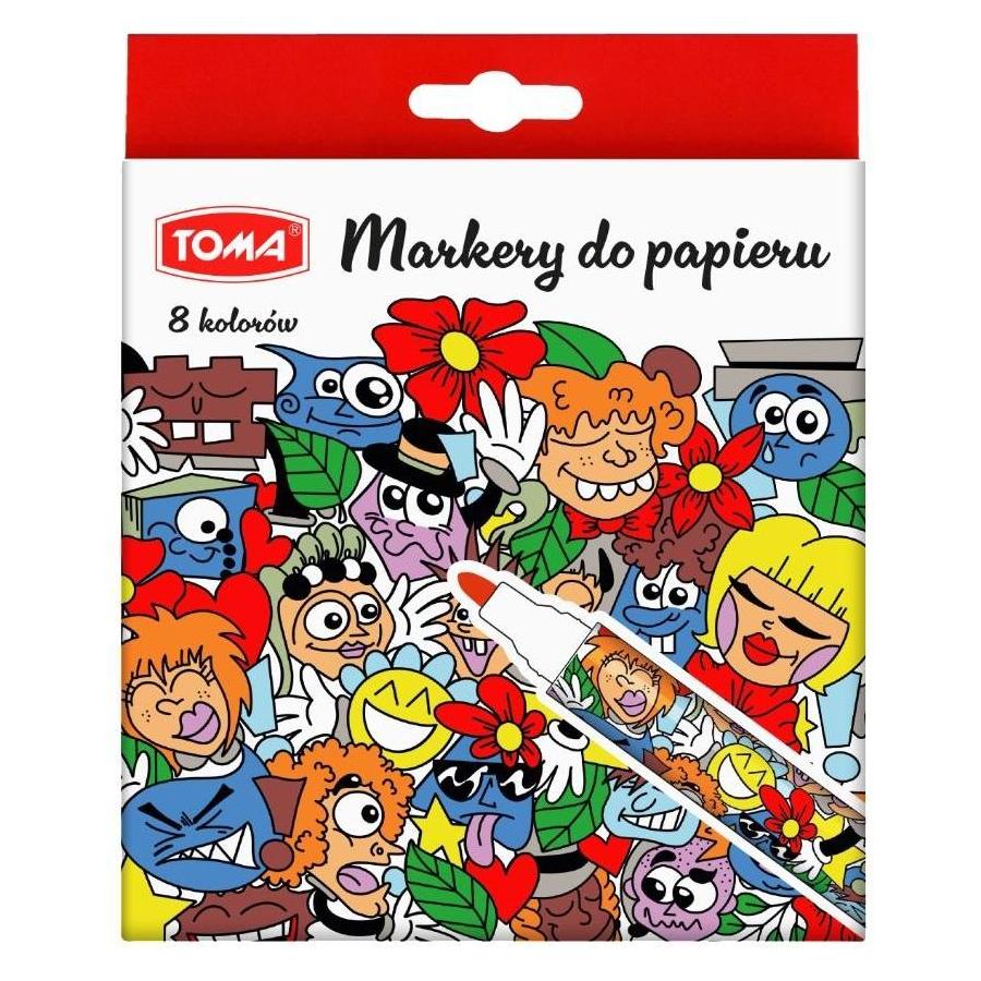 TOM Marker für Papierspitze 2, 5 mm 8 Farben TARGI (8x) (AD073REY)