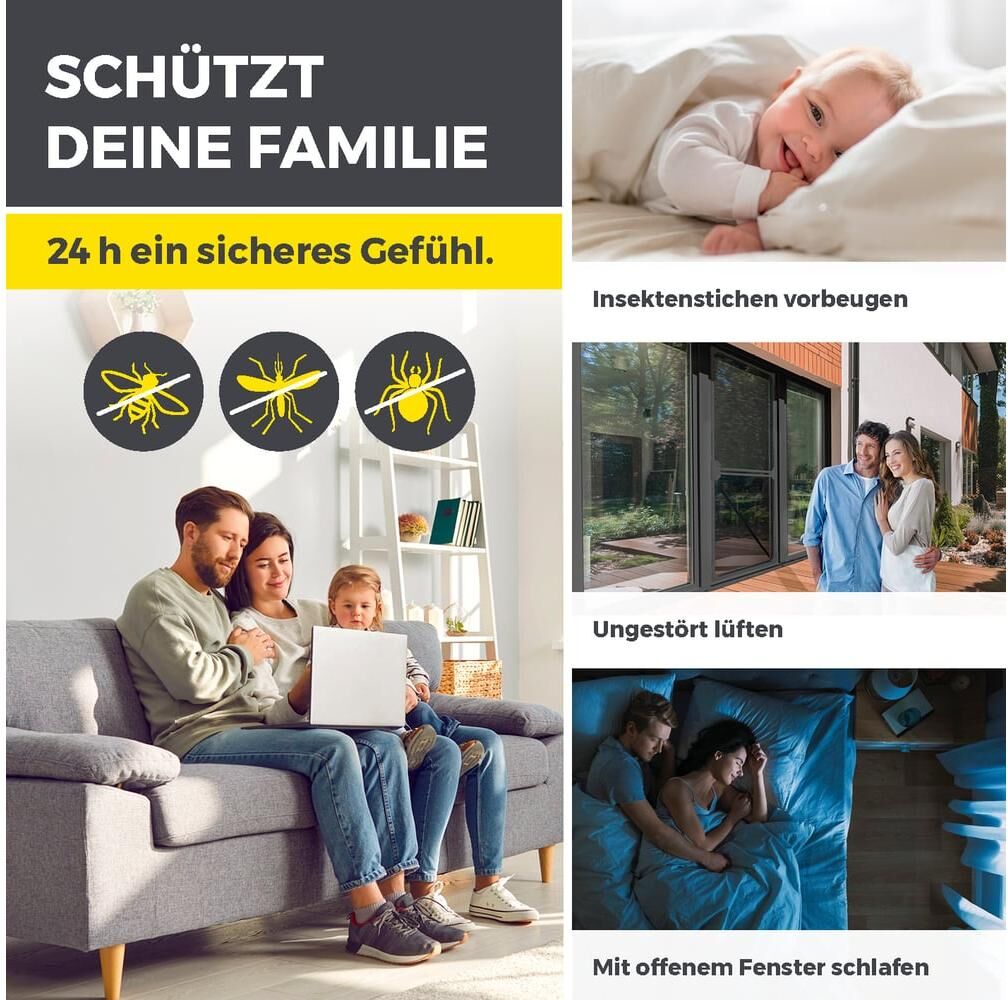 Insektenschutz-Fensterrahmen EASYMAXX, weiß, neutral, B:270cm H:115cm, Insektenschutzgitter, Insektenschutz-Fensterrahmen weiß, neutral B/H: 270cm x 115cm