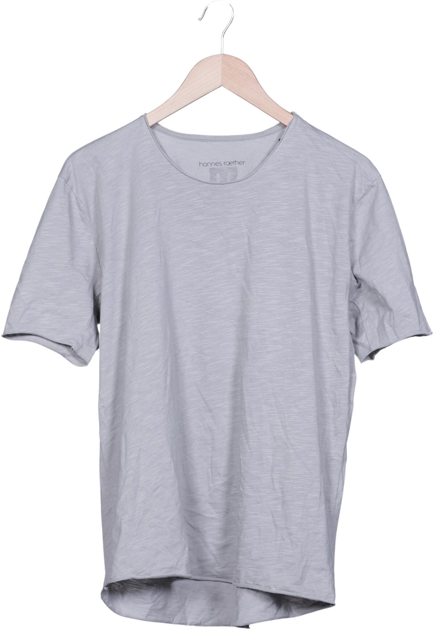 hannes roether Herren T-Shirt, Grau, Gr. XL, Baumwolle - Second Hand