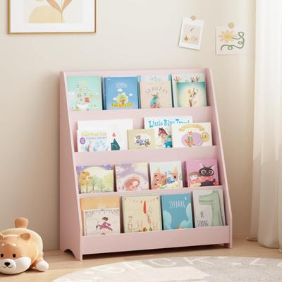Kodotan sofa 4-Tier Kids Bookshelf, Toddler Book Display Shelves, Helps Keep Bedrooms, Playrooms, and Classrooms Organized