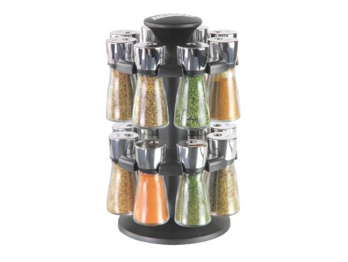 Cole & Mason Gewürzständer, Black, 16 Jar