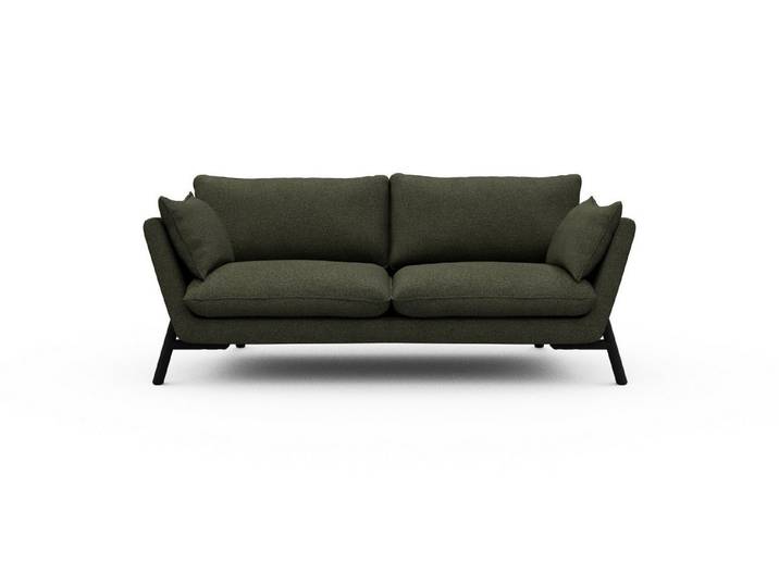 moebelfaktor Sofa Emil 2-Sitzer, schräg gestellte Armlehnen, hoher Rücken