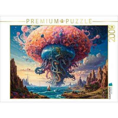 CALVENDO Puzzle Die Qualle der Lüfte: Ein planetares Wesen zwischen Ozean und Äther | 2000 Teile Lege-Größe 90 × 67 cm Foto-Puzzle für glückliche
