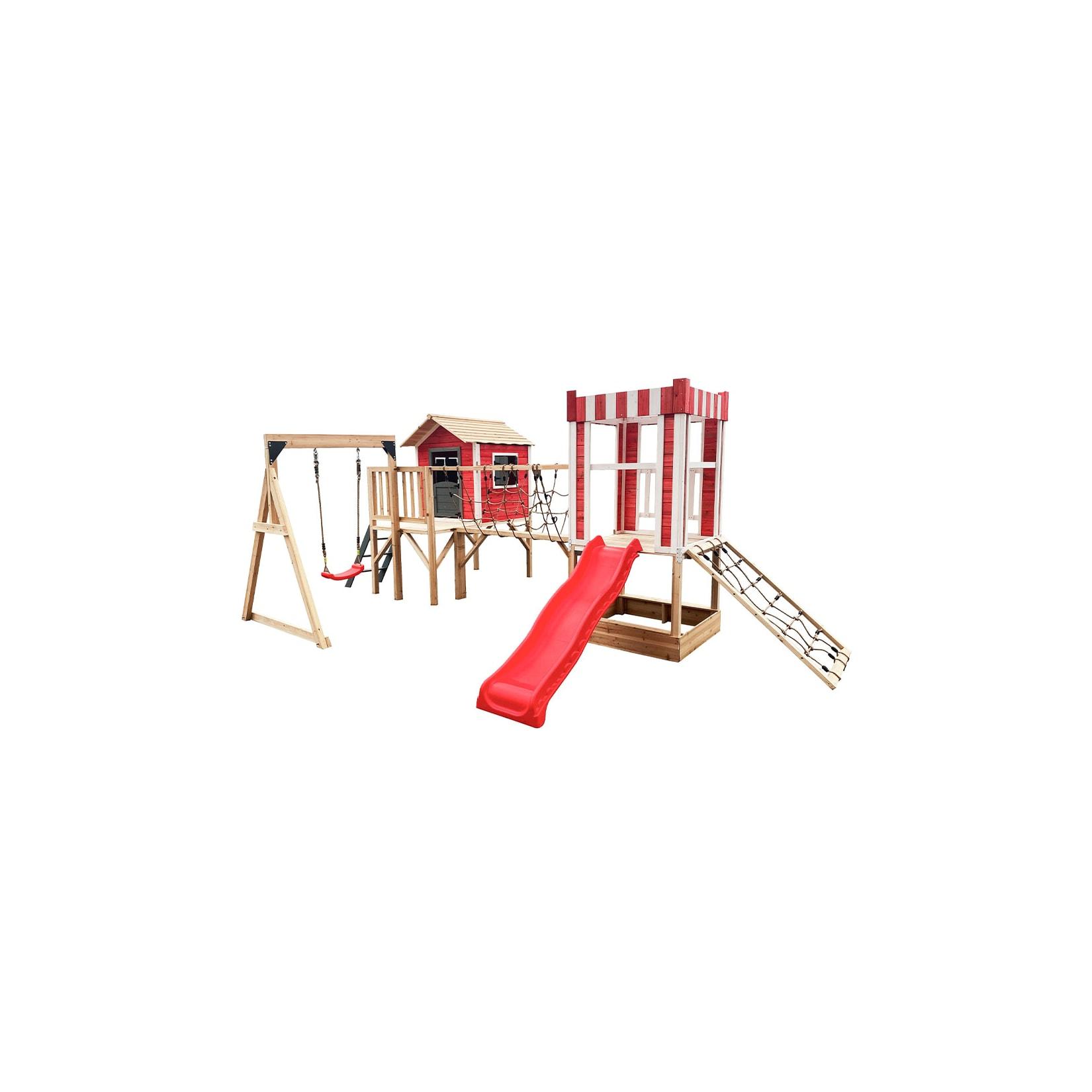 HOME DELUXE Spielpark inkl. Rutsche WUNDERLAND Natur- 555 x 340 cm