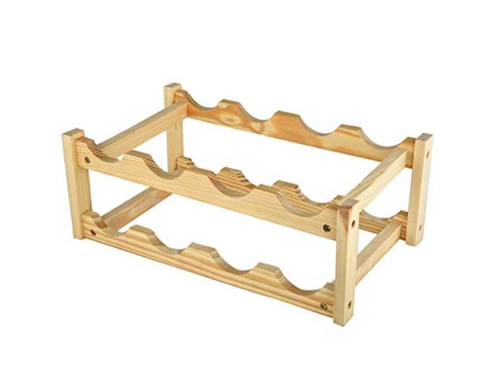 Holz Haushalts Weinregal Klassische 8 Flaschen Weinhalter Halterung Holz Weinflasche Lagerregal Bar Display Regal Trinkhalter