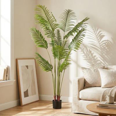 YVANLA Artificial Plant Fake Tropical Palm Tree Potted