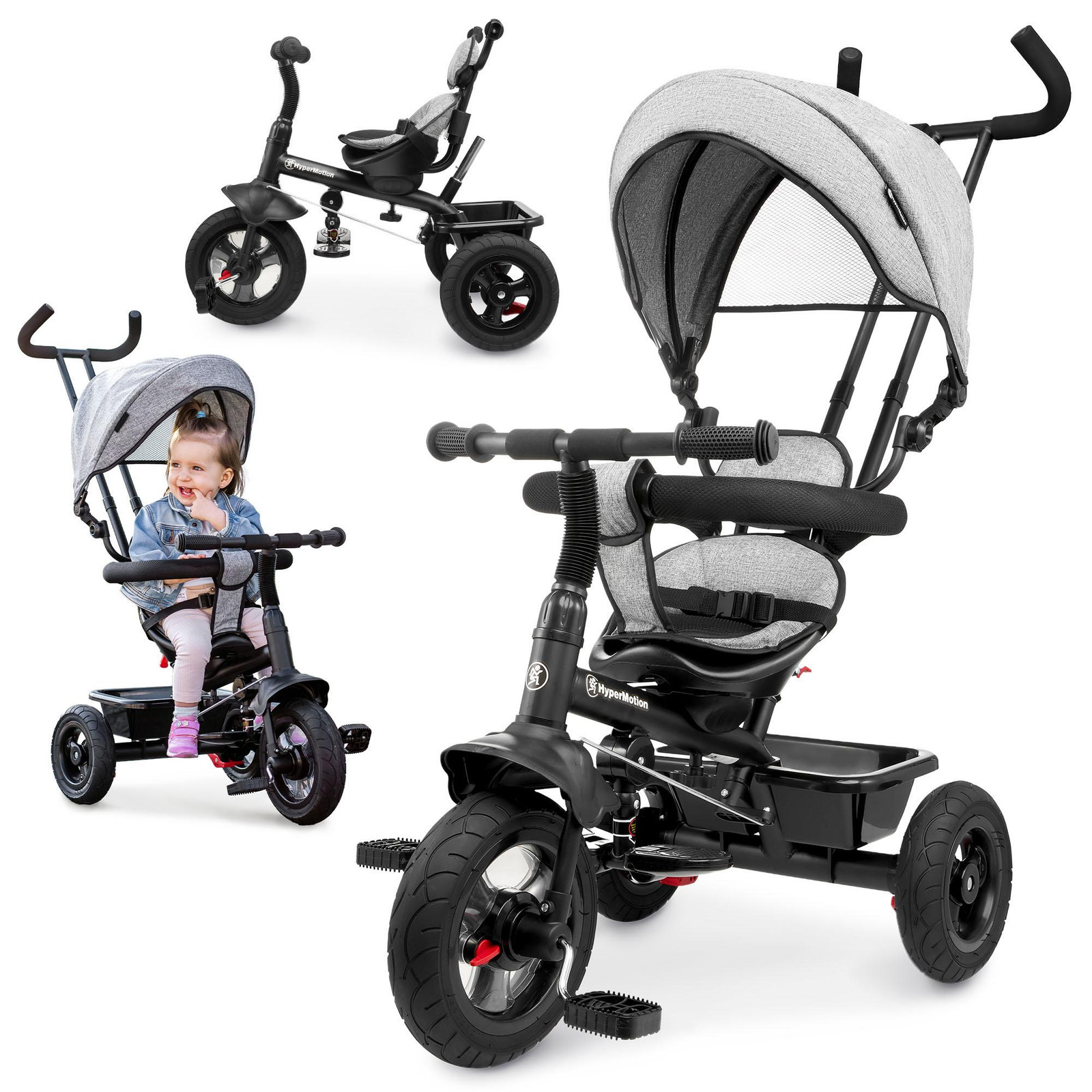 HyperMotion Tobi Frey Opstaande fiets voor jongens en meisjes met luchtbanden