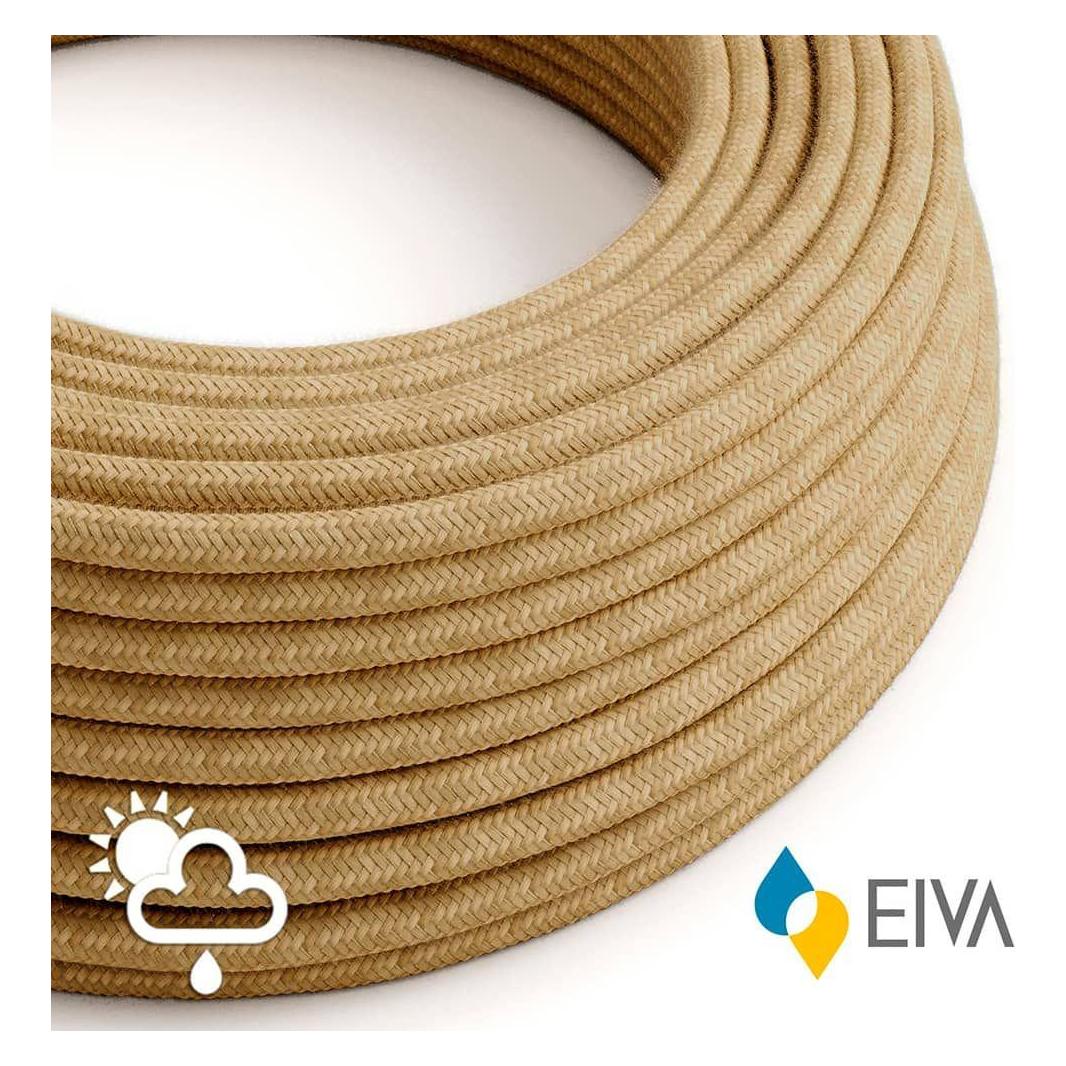 Creative Tubular hose h05rn-f, 2 x 1.00 mm², jute textile, 50 m (50 m) (60617583)