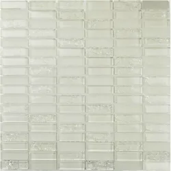 Premium Mosaic Glasmosaik weiß 30x30 cm glanz MOS4815CRWH