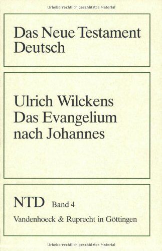 Das Neue Testament Deutsch (NTD), 11 Bde. in 13 Tl.-Bdn., Bd.4, Das Evangelium nach Johannes - Preis vom 10.10.2026 11:48:34 h