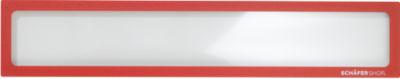 Schäfer Shop Select Magnetrahmen, für Überschriften (DIN A4 quer/ DIN A3), UV-beständige PET-Folie, rot, 4 Stück
