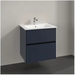 Villeroy und Boch Collaro Waschtischunterschrank C14300VQ 61,1x61x48cm, Waschbecken mittig, marine blue