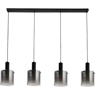 SEARCHLIGHT Hängeleuchte "Hängeleuchte Sweden, 4-flammig", schwarz, 4, H: 35cm, 1 Stk., Leuchten, Ideal für Filament-Leuchtmittel, Hängeleuchte