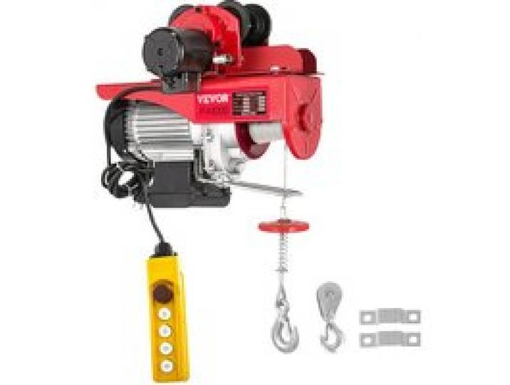 VEVOR Palan à Câble Électrique 220 V Palan Électrique à Chaîne, Charge Nominale 1000 kg, 1800 W avec Télécommande Filaire 1,4 m, pour Atelier, Garage, Entrepôt, Industrie, Levage de Charges Lourdes