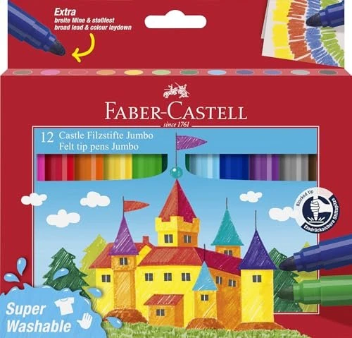 Faber-Castell Filzstift Jumbo Super Washable 12er
