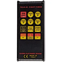 Danrho Fernbedienung für Fight Timer (Gerätespezifische Fernbedienung, Infrarot), Fernbedienung, Rot, Schwarz, Gelb