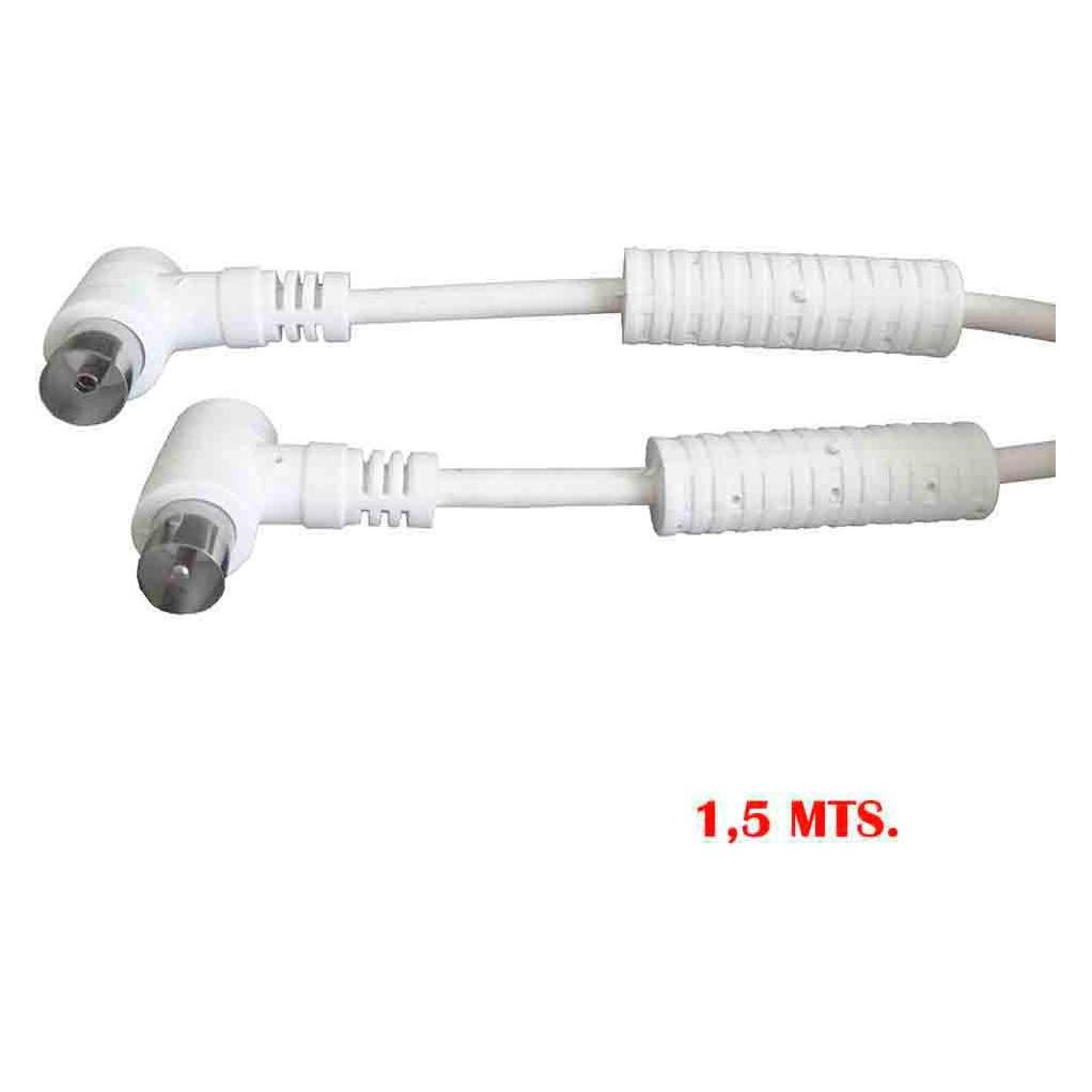 EDM Tv-video extension cord with filter 9,5mm 1,5m white color blister (Diverse) (49443104)