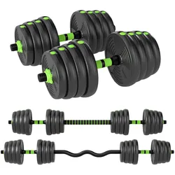 SPORTNOW Hantelset verstellbar 30 KG Kurzhantel Set Kurzhanteln Langhanteln Hanteln Set
