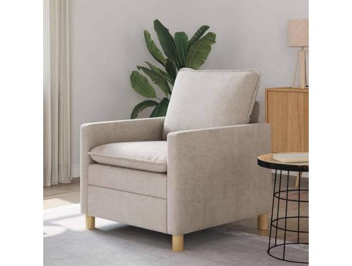 YUTAASU Sofa Creme 76 x 81 x 87,5 cm Polyester Doppelte Kissen, verstellbare Armlehnen, abnehmbare Bezüge, einfache Montage