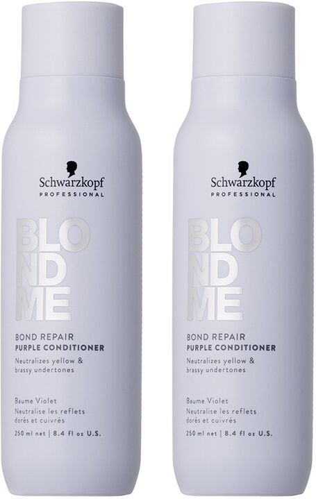 Schwarzkopf BlondMe Bond Repair Purple Conditioner 250ml Double