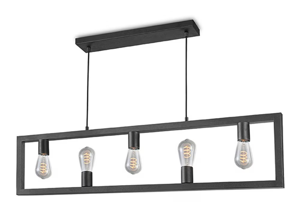 LABEL51 Hanglamp Quadrato Zwart Rechthoekig