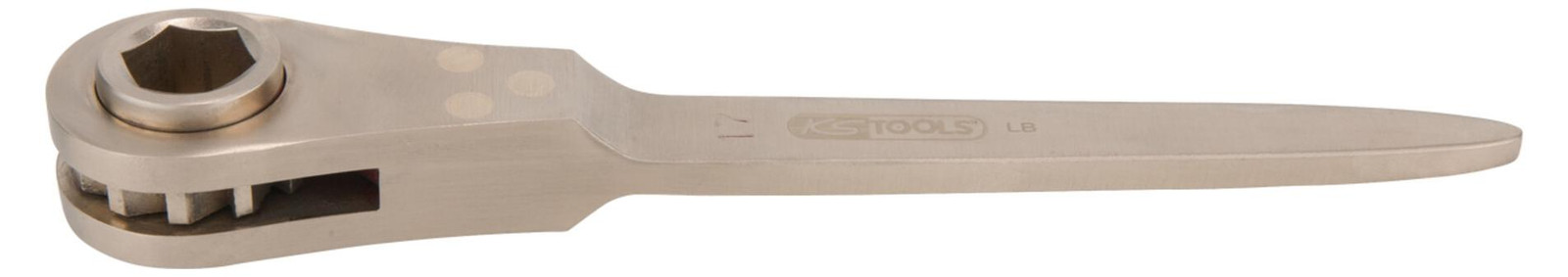 KS Tools Ratel met vrijloopmechanisme model 963.1107, 250 mm, aluminium-brons