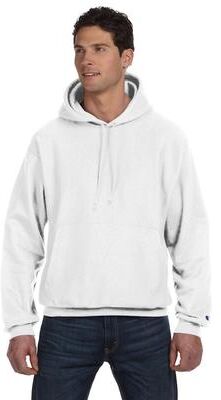 Champion S1051 Reverse Weave Hooded Sweatshirt in White size Medium S101