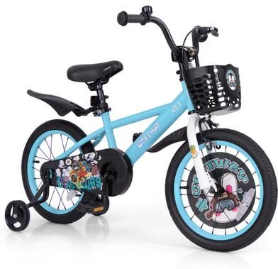 Costway 16 Inch Kids Bike with Adjustable Handlebar and Saddle for 4-8 Years Old-16 inches