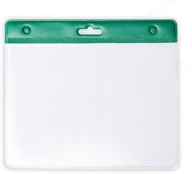 Badge publicitaire Idéal Alter PVC vert