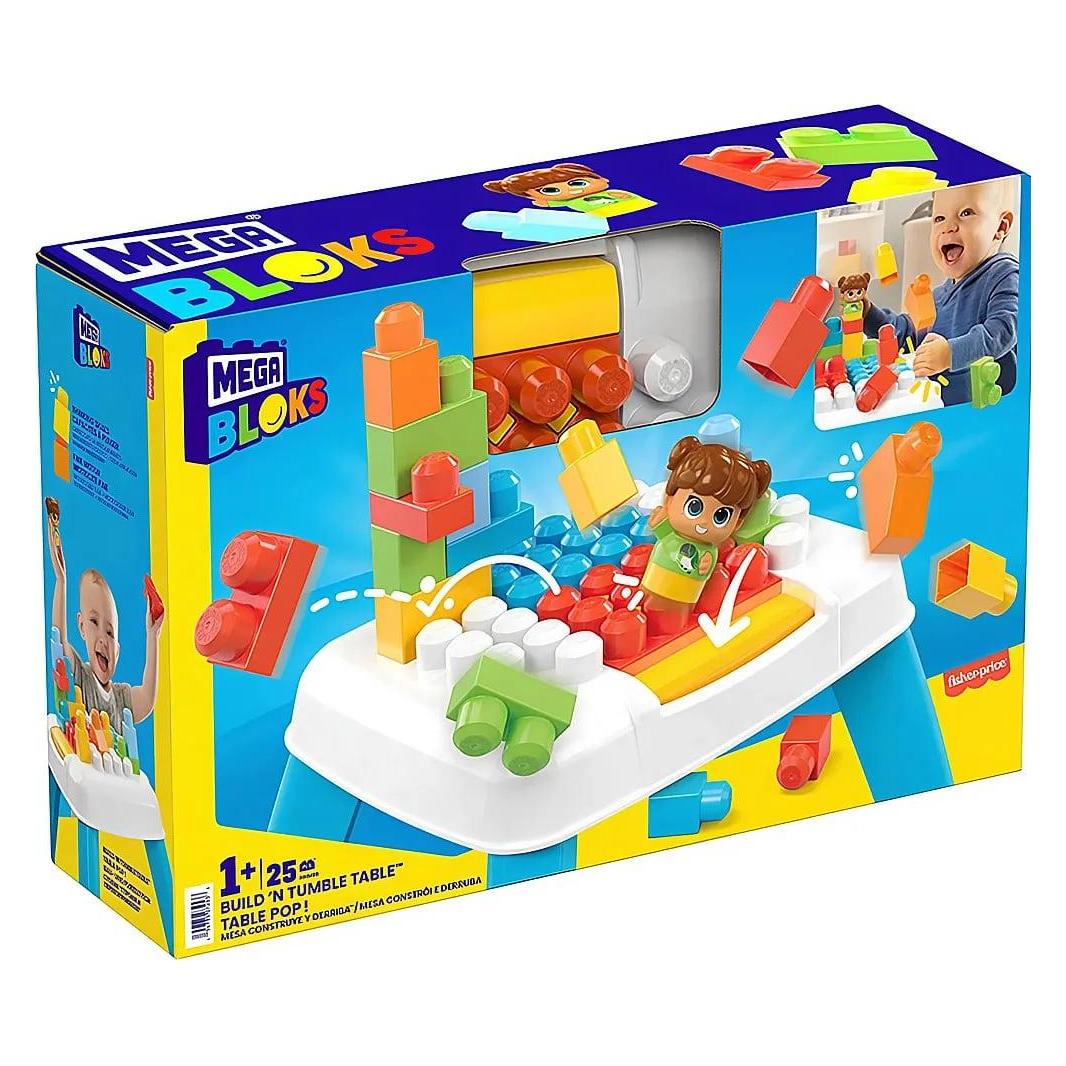 Mega Bloks BLOKS Bauset Bau- und Purzeltisch mit 2 Purzelfunktionen (HHM99)