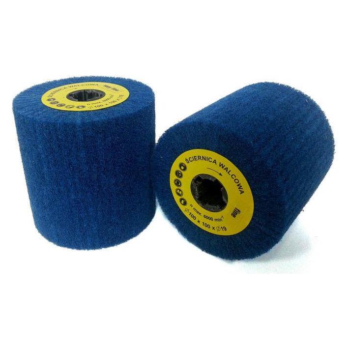 Globe Cylindrical flap wheel made of zircon non-woven material 100 x 100 x 19 mm P40 (GLOB-SLW-10019-HARD) (GLOB-SLW-10019-TWARDA)