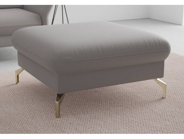 sit&more Hocker Fashion, inklusive Federkern, mit satinierten Nickelfüßen