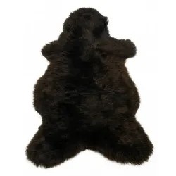 SCHAFFELL Öko Natur – Dunkelbraun, Weiche Wolle ca. 100 cm