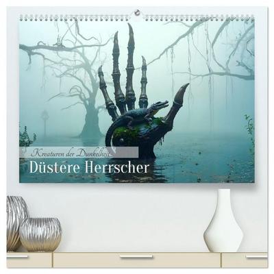 Kreaturen der Dunkelheit - Düstere Herrscher (hochwertiger Premium Wandkalender 2026 DIN A2 quer), Kunstdruck in Hochglanz