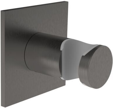 Herzbach Design iX PVD Wandhalter 21.994100.2.40 Black Steel, Rosette 70x70mm