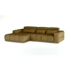 Ecksofa Panama Stoff Grün Olive