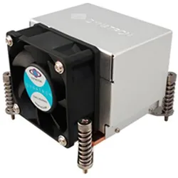 Intertech Inter-Tech Kühler K-666 2HE aktiv 1155 (64 mm), CPU Kühler, Silber