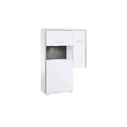 Primo Anstell-Highboard  Setto ¦ weiß ¦ Maße (cm): B: 94 H: 137 T: 38.0