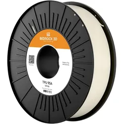 Bedrock 3D TPU-2303a075 TPU 95A White 1.75 mm 750 g Filament TPU 1.75 mm 750 g (TPU, 1.75 mm, 750 g), 3D Filament, Weiss